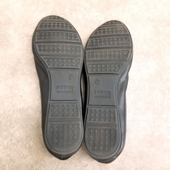 Basic Editions Womens Size 9 Black Slip On Ballet Flats - Picture 9 of 11
